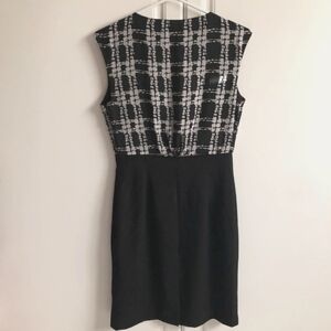 Jacobs summer sleeveless black dress size S. Black bottom, black & white office